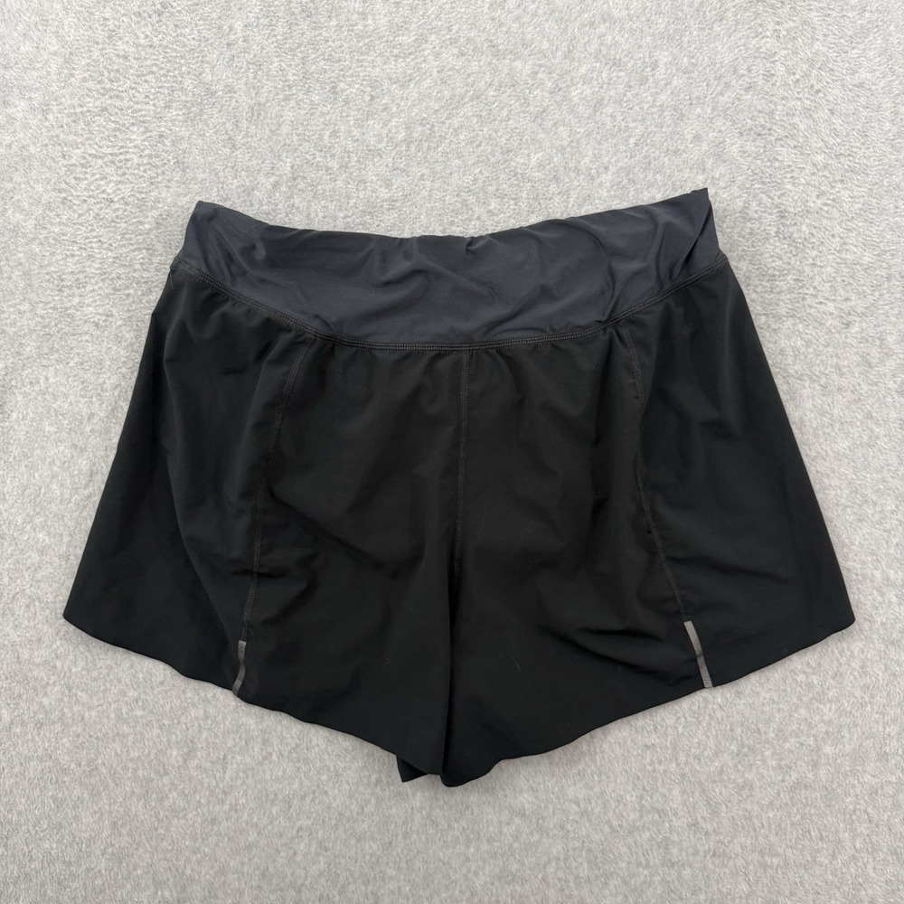 Janji 4" Cadence Shorts Women L Black Lined Stretch Running Lightweight Wicking - Picture 2 of 8